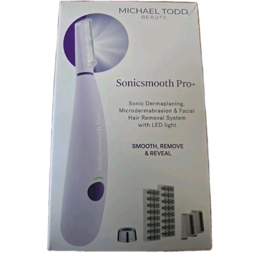 New Michael Todd Sonicsmooth Pro+ Dermaplaning Microdermabrasion & Facial Hair